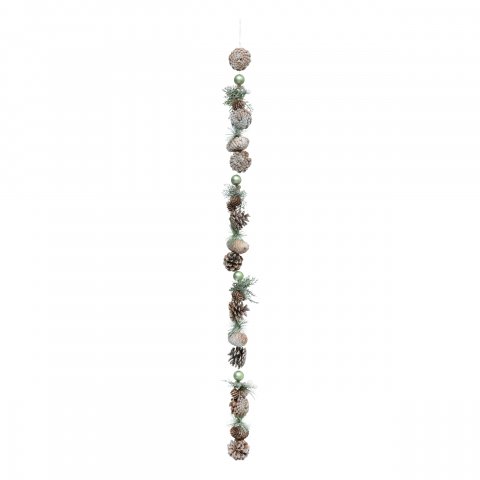GUIRLANDE DE NOEL  BOIS PDP GIVRE 1M