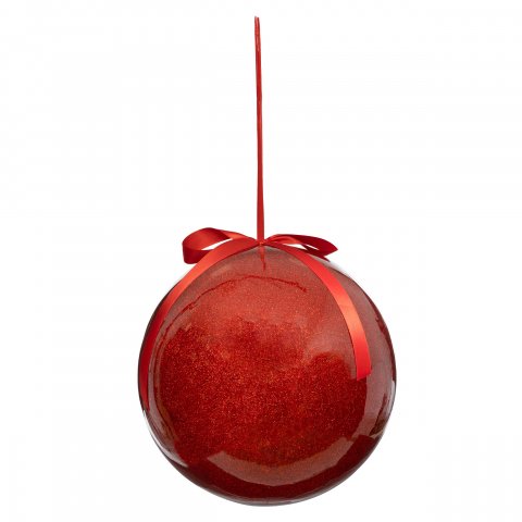BOULE DE NOEL PAPIER UNIE ROUGE 250MM