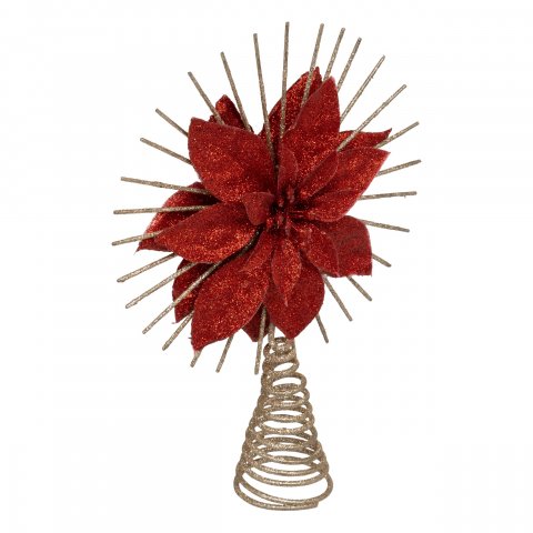 CIMIER METAL POINSETTIA 25CM