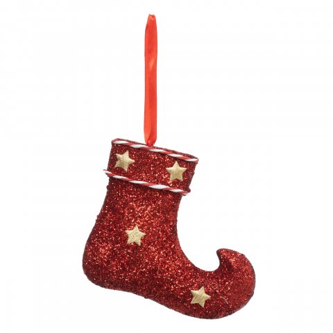 SUJET DE NOEL PLF BOTTE RGE PAILL 16CM
