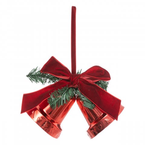 SUJET DE NOEL PLAST CLOCHES ND RG 20CM