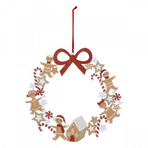 COURONNE BOIS PAIN EPICE 33CM