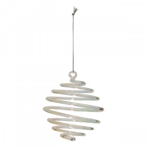 BOULE DE NOEL VERRE 80MM SPIRALE TRANSP
