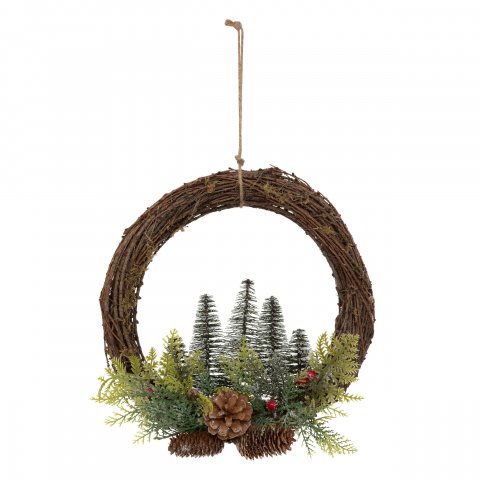 COURONNE SAPINS D30CM