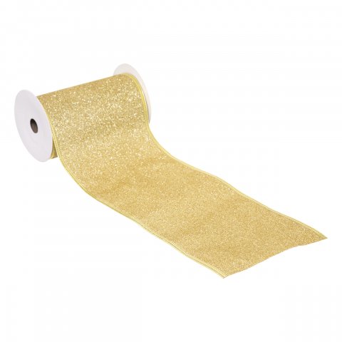 GUIRLANDE DE NOEL  RUBAN OR 12CMX5M