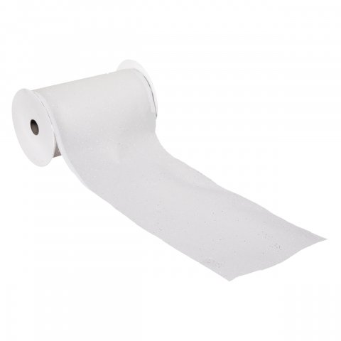GUIRLANDE DE NOEL  RUBAN BLANC 12CMX5M