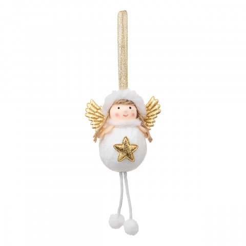 SUJET DE NOEL ANGE TEXTILE 15CM